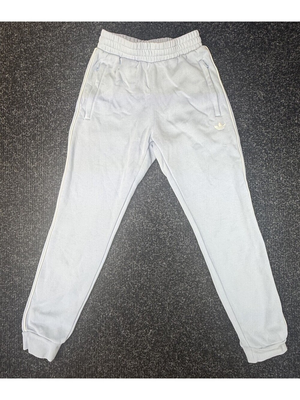 Adidas Originals Women’s XS Light Blue Jogger Sweatpants Trefoil 3 Stripe